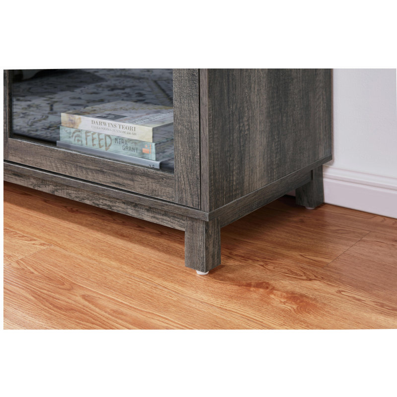 Console 70 po avec foyer et chauffage Summit, Gris