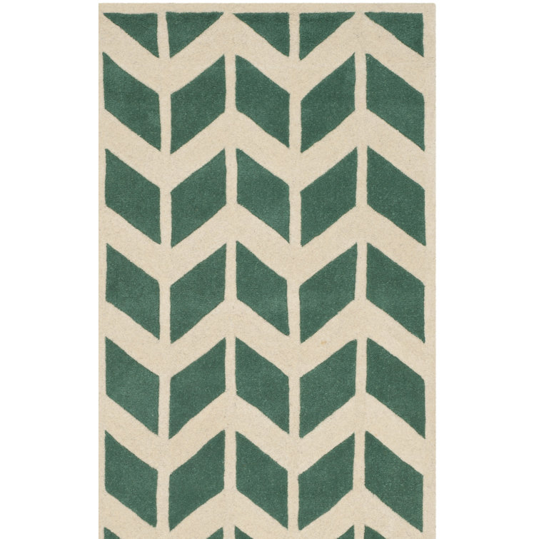 Deedie Hand Tufted Wool Chevron Rug