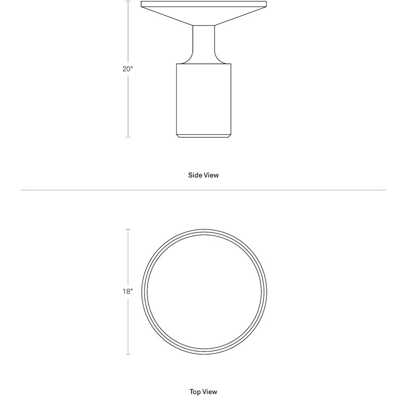 Turn Solid Wood Single End Table