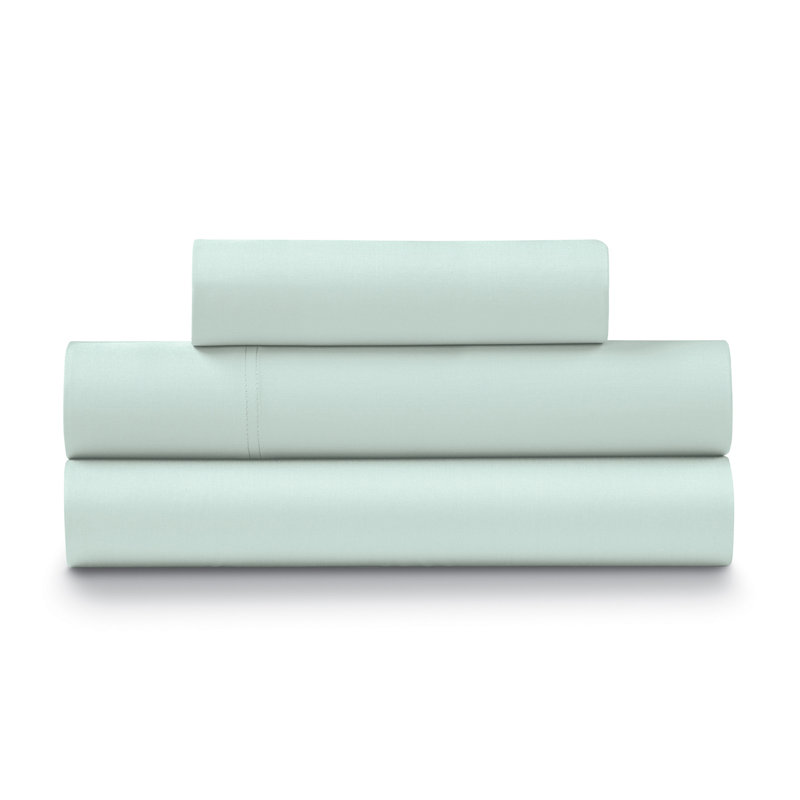  100% Cotton Percale Crisp and Cool Sheet Set (3 PC.), Twin, Mint