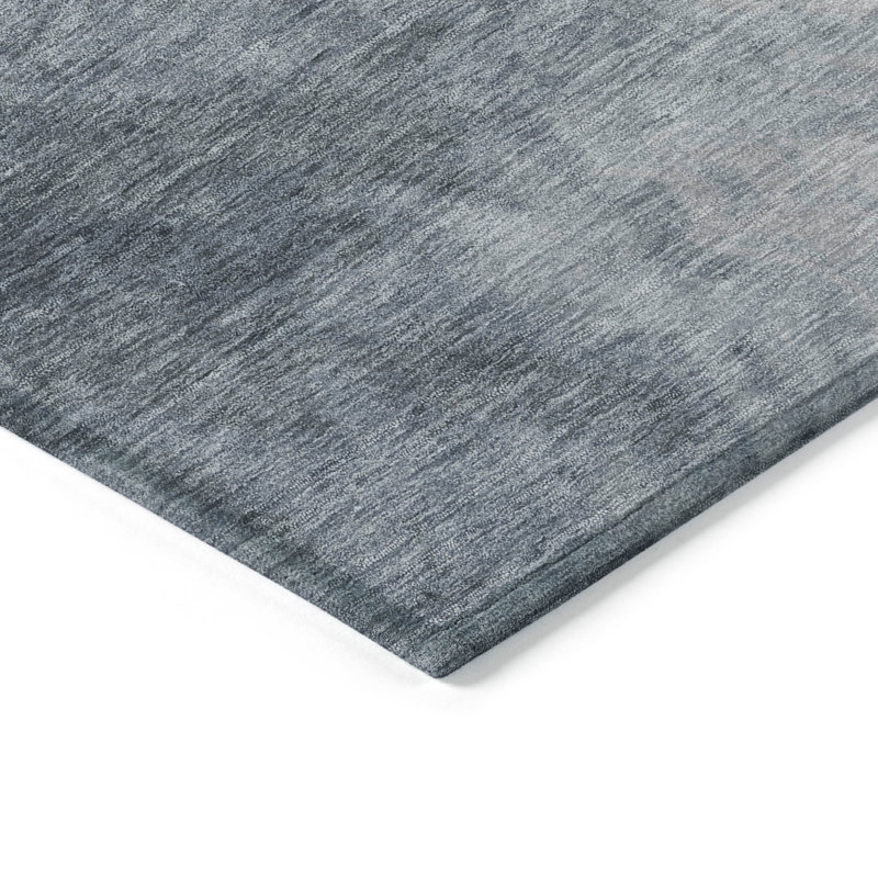Machine Washable Indoor/Outdoor Xhevrie Gray Rug, Rectangle 10' x 14'