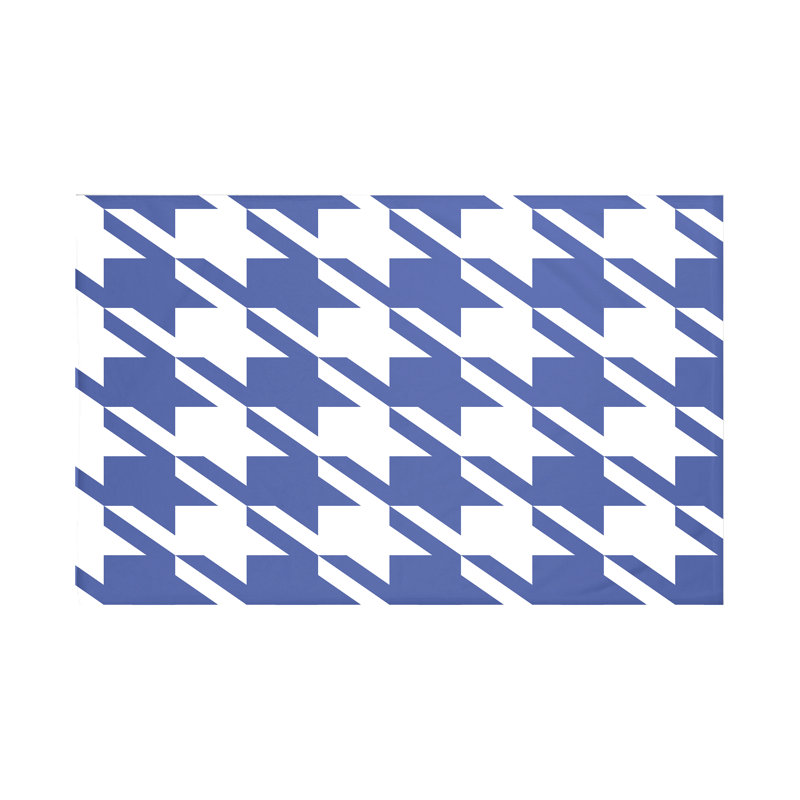 Couverture polaire pied-de-poule, Suède bleu (bleu royal), L 50 po x L 60 po