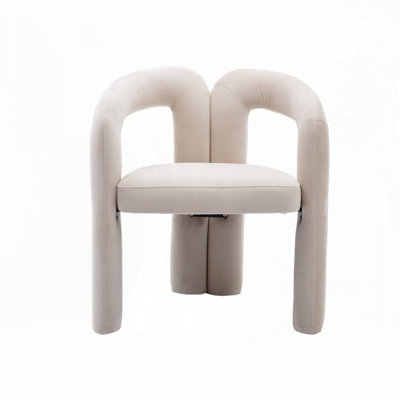 Fauteuil de cuisine en velours rembourré