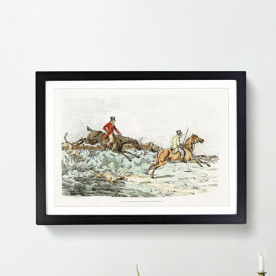 Hounds on the Hunt by Henry Alken - Framed Print