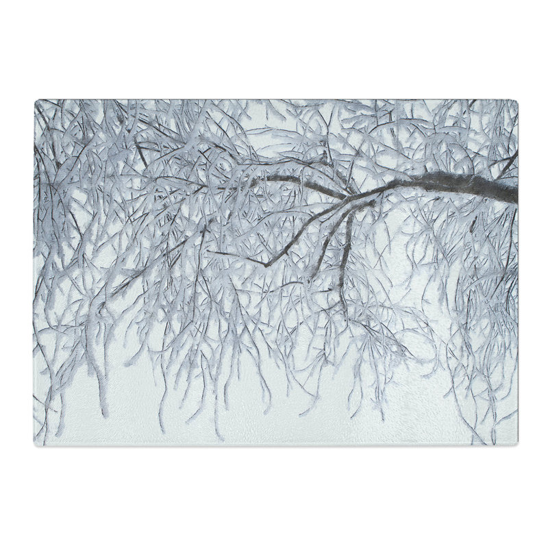 Tree in the Winter Vol.3 Painting Chopping Board, 0.4cm H x 28.5cm W x 39cm L