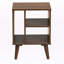 Table de bout en bois au fini brun Vesper, style Mid-Century, H 20,30 po x l 15,23 po x P 15,23 po