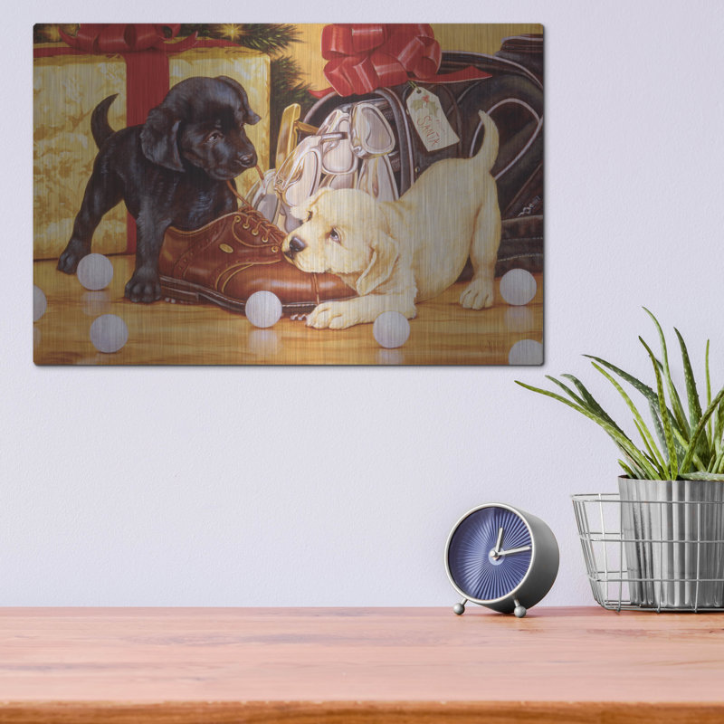 Lark Manor ™ «Lab Golf» par Christopher Nick, art mural en métal, H 12 po x l 16 po