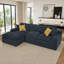 Canapé modulaire moderne en mousse haute densité, assise profonde, canapé large avec accoudoirs-129498658