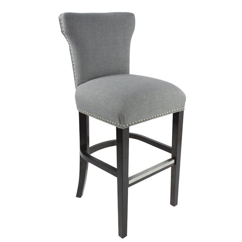Canonbury Carleton Upholstered 31" Bar Stool, Metal