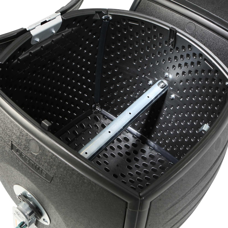 100 Gallon Black Polyethylene Dual Bin Outdoor Compost Tumbler