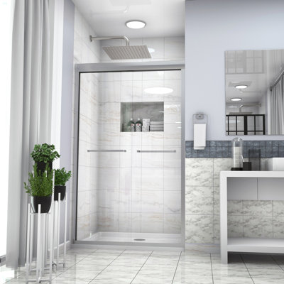 Paroi de douche coulissante semi-sans cadre
