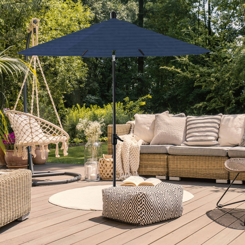 Parasol extérieur en polyester 104 po Natalie, Saphir noir, Marine