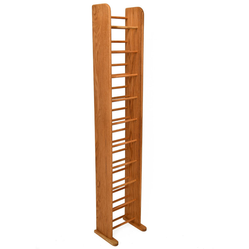 Dowel-Style Wooden CD Rack - 04 Series, Unfinished, 66.5" H x 12.5" W x 7.25" D