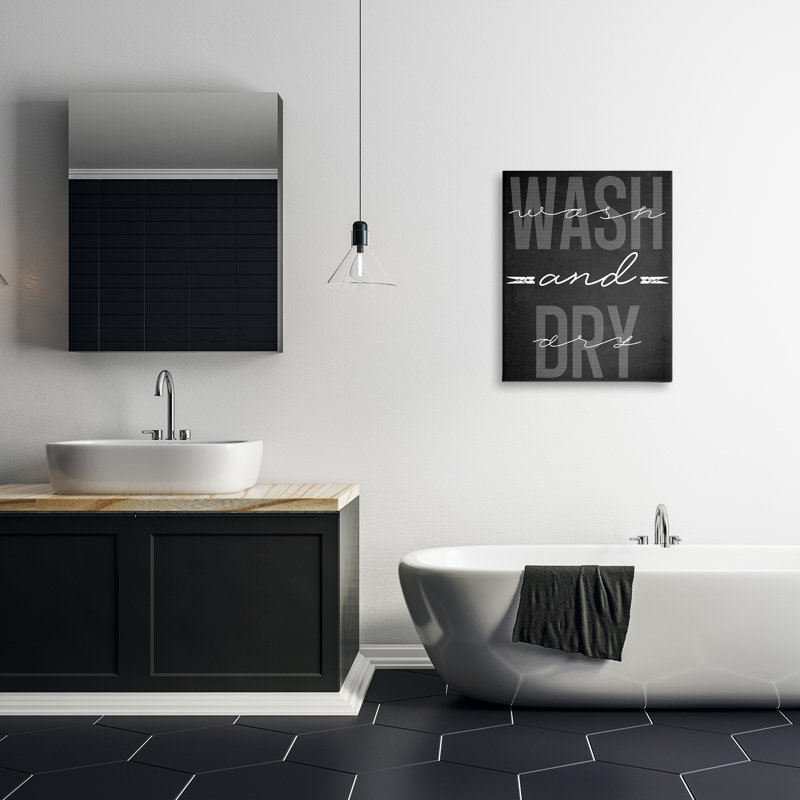 Toile noire Wash And Dry, design par Marcus Prime