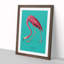 Flamingo in Teal by John Audubon - Picture Frame Graphic Art Print on MDF-62801684-62801681