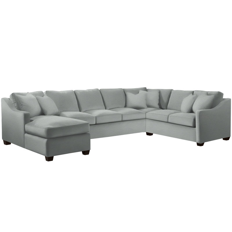 Oliver Upholstered Sectional, Java, Left Hand Facing, Beige Performance Fabric; 0851-73
