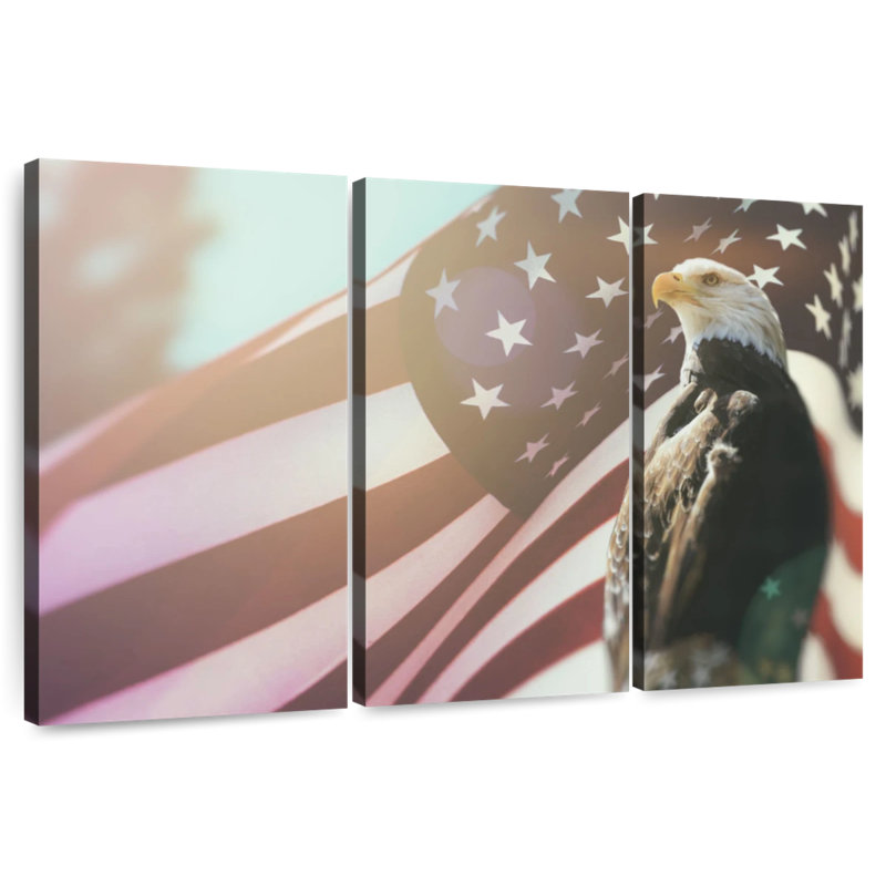 Aigle à tête blanche American Patriot, H 24 po x l 38 po