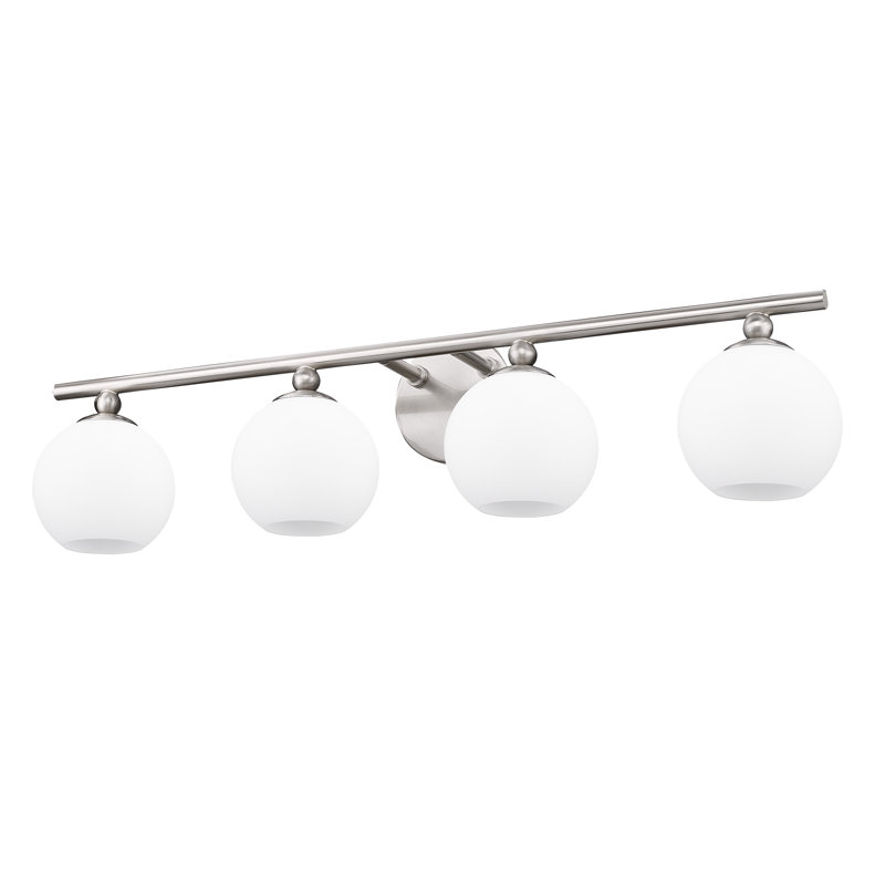 4 - Light Dimmable Vanity Light, Brushed Nickel