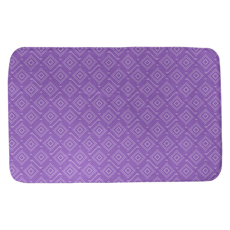 Tapis pour salle de bain labyrinthe Mcguigan, l 21 po x L 34 po, Mauve