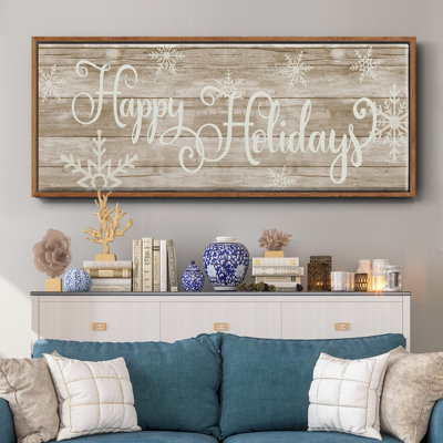 Happy Holidays- Framed Canvas