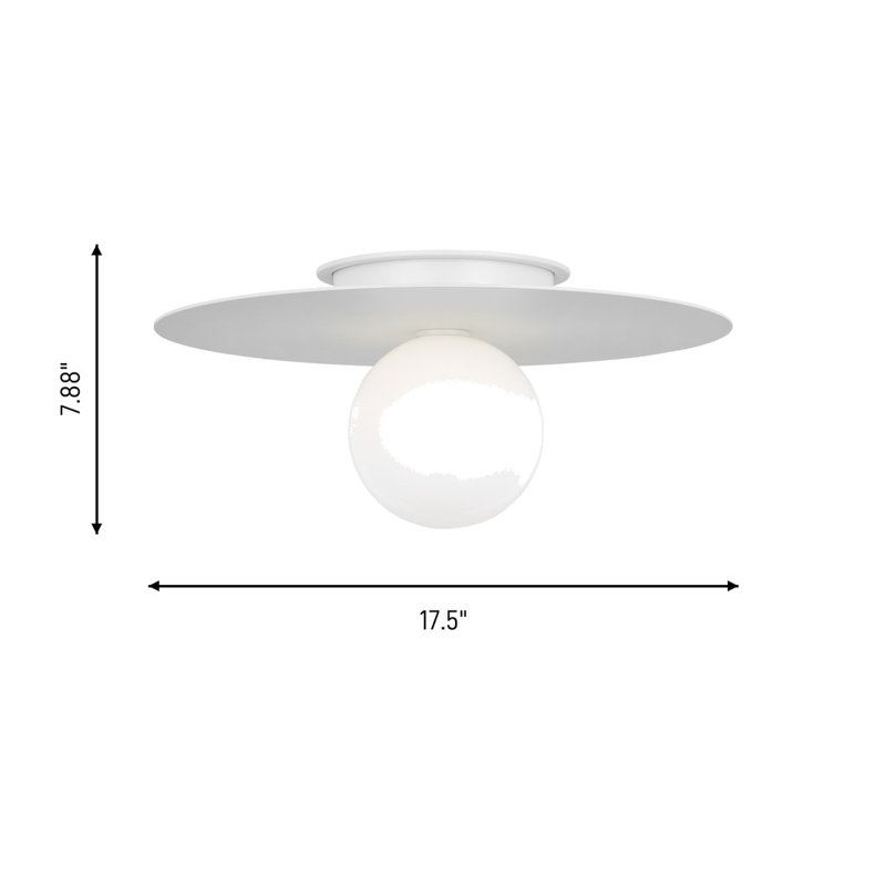 Marlowe 1 - Light Flush Mount, 7.875" H x 17.5" W x 17.5" D