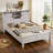 Farmhouse Bed Frame With Charging Station And Storage Cabinets-114584116-114584118