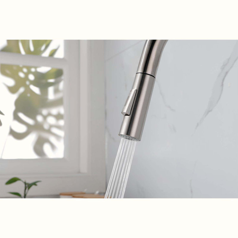 HOOSENG Pull Down Touch Kitchen Faucet, Brushed Nickel
