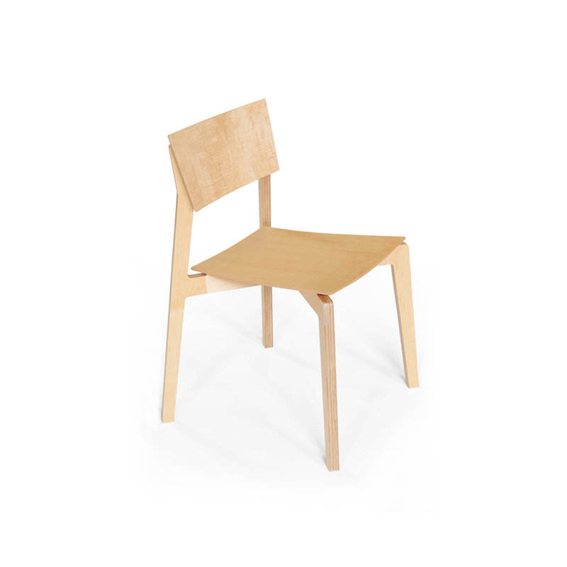 Pirwi Stacking Side Chair, Maple