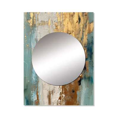 Mascher Gilded Daydreams VII - Minimalism Unique Wall Mirror, Brown Mirror, Printed Metal Art