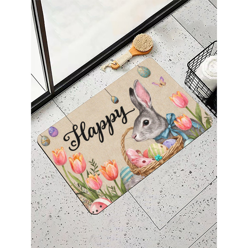 Easter Bunny with Eggs Bath Mat, 36 x 24 inch