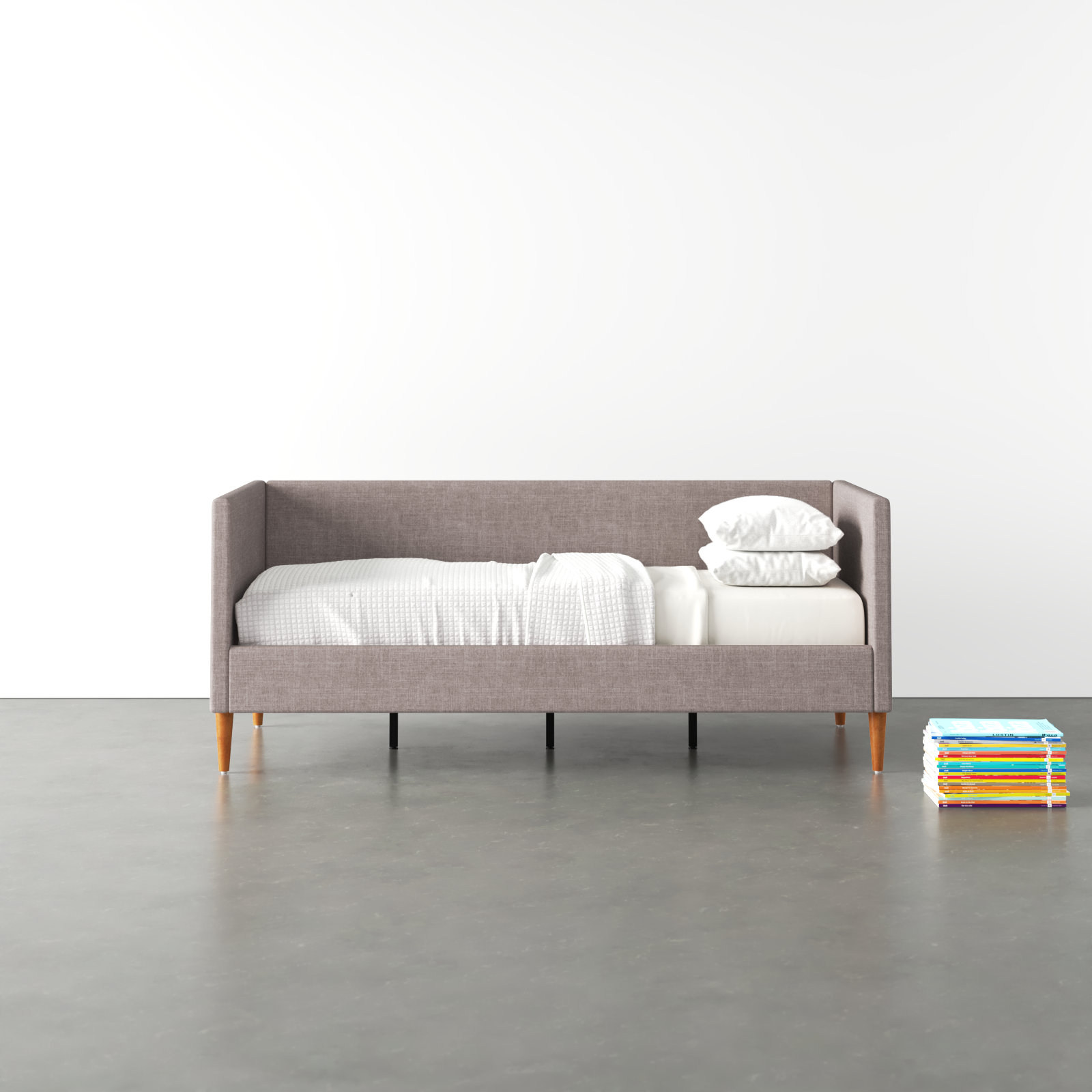 Oslo Twin Daybed, Dark Gray Linen
