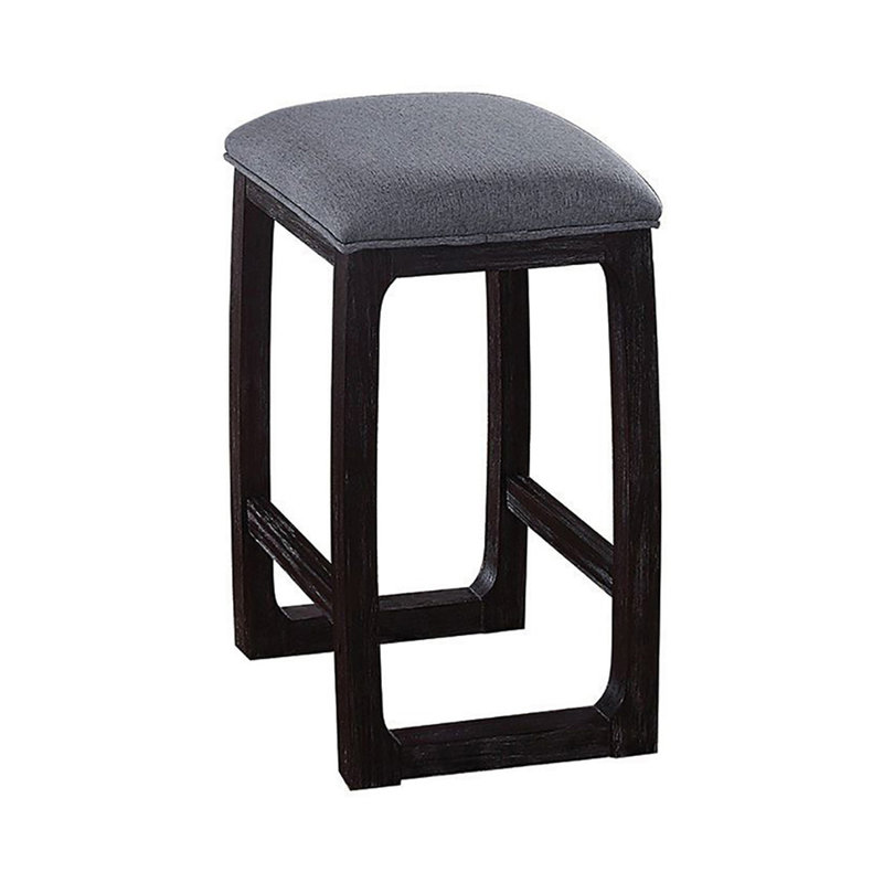 Tabouret de comptoir patiné espresso et gris