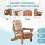 Chaises pliantes Adirondack avec coussin, chaise de patio surdimensionnée en PEHD résistante aux intempéries-384808977