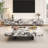 Briamarie 39.37'' Luxury Sintered Stone Square Coffee Table,Center Table with Stainless Steel Feet-2062570428