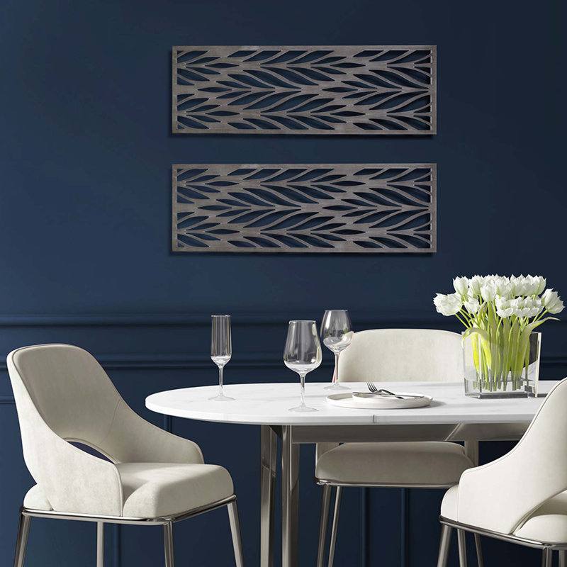 Lark Manor™ Laser Cut Wood 2-Piece Panel Wall Decor Set | Wayfair