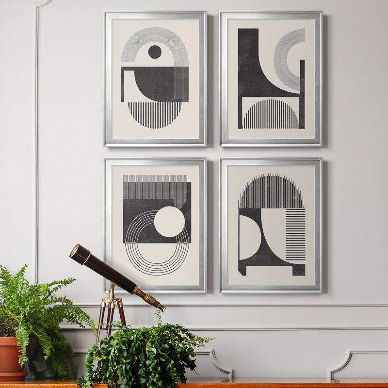 Inconnu Space I, toile encadrée de qualité supérieure - prête à être accrochée, H 30,5 po x l 90 po x P 1 po, Cadre argenté
