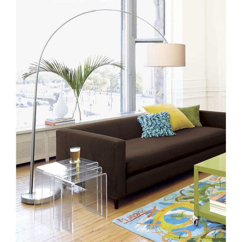 Heinle Glass Top Sled Nest Of Tables