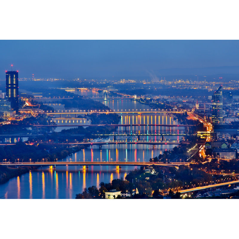Vienna By Night by Pressdigital - Wrapped Canvas Print, 51cm H x 76cm W