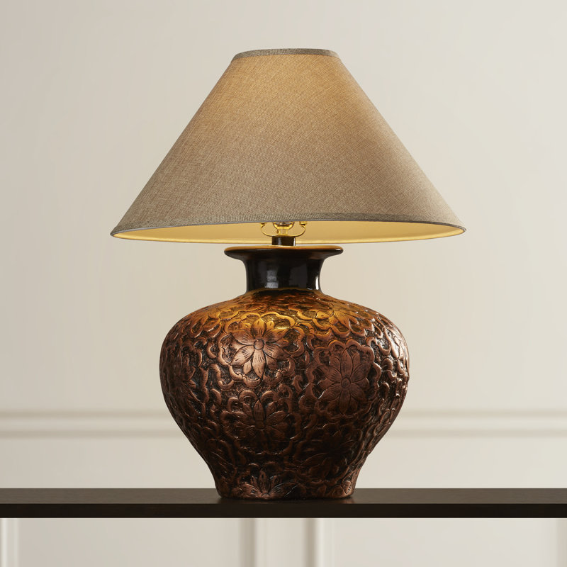 Bolan Concrete Table Lamp, Copper