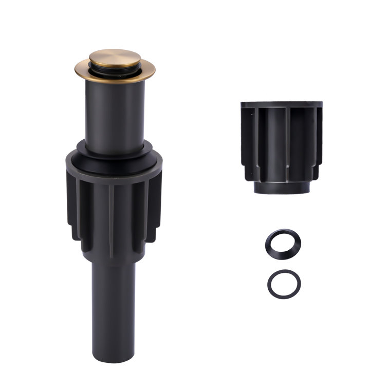 Pop Up Drain For Bathroom Sinks Without Overflow in Gold