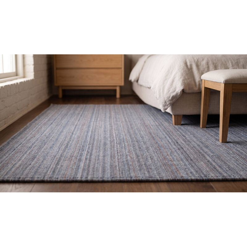 Tapis contemporain multicolore en laine noué à la main, 3 pi x 5 pi
