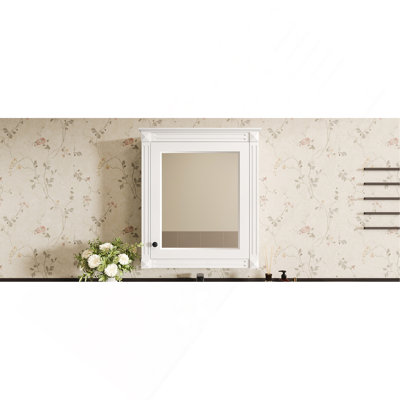 Wall Mounted Bathroom Storage Cabinet With Mirror, Medicine Cabinet With Height Adjustable Shelf, Over The Toilet Space Saver Cabinet