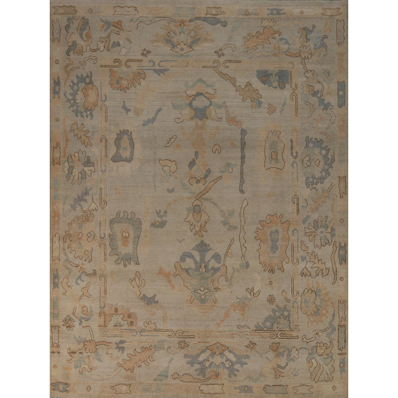 Vegetable Dye Oushak Turkish Area Rug 8x10