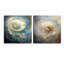 Bleu et blanc Nautilus Pearl Passage - Nautilus, ensemble de 2 peintures murales en acrylique-191035518