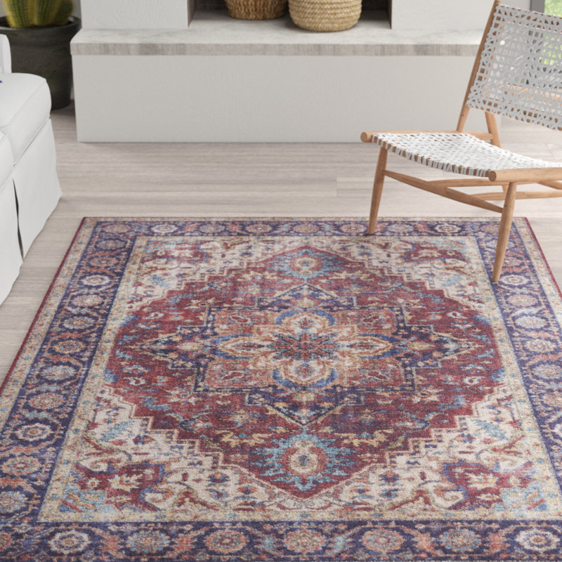 Anthea Tufted Plum Red Rug, Rectangle 160 x 230cm