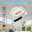 Ventilateur de plafond moderne sans feuille de 20 pouces avec moteur réversible amovible et lavable à télécommande