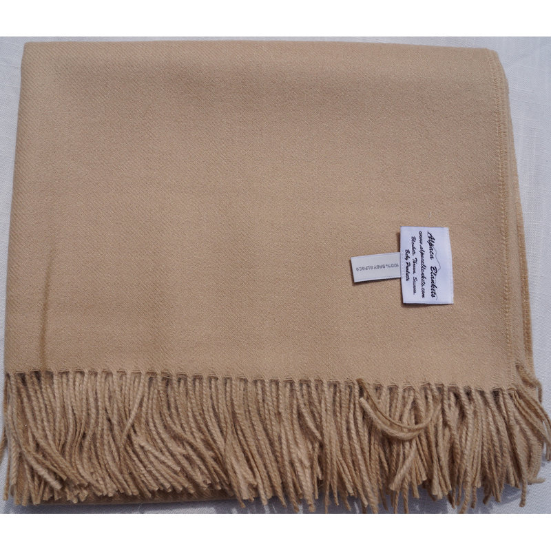 Jeté en alpaga , Beige clair