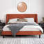 Lit plateforme tapissier Toderick avec aile de luxe et mélange de lin-985124326-985124335