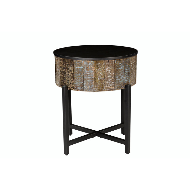 Table de bout en bois massif Talique, H 24 po x L 20 po x l 20 po