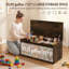 Coffre de rangement pour le salon, banc de rangement, l 39,4 po, brun rustique